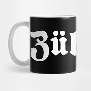 Zülpich written with gothic font Mug